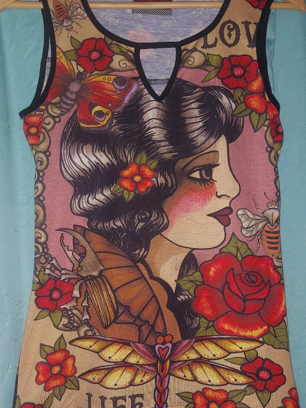 Jawbreaker Vintage Style Pinup High Low Tank Top Small